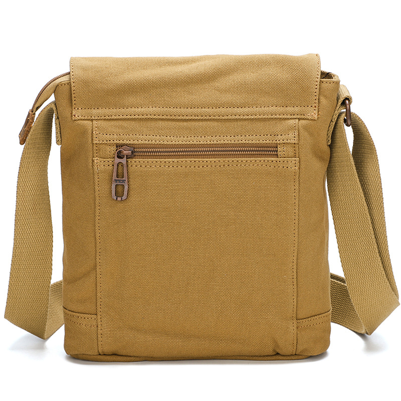 Picture of Casual Canvas Bag New Crossbody Backpack Small Square Bag Vertical Flat Bag Korean Style Shoulder Bag Fashionable Crossbody Bag