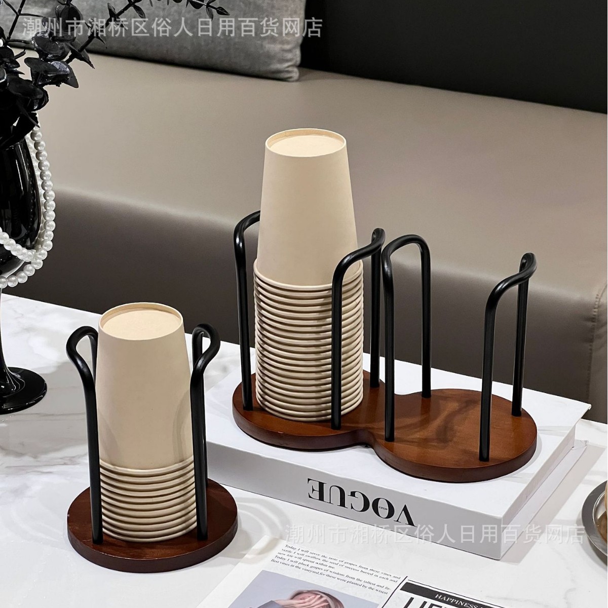 Picture of High-value Paper Cup Holder Disposable Cup Taker Desktop Coffee Table Storage Rack Tea Cup Coffee Cup Cup Holder