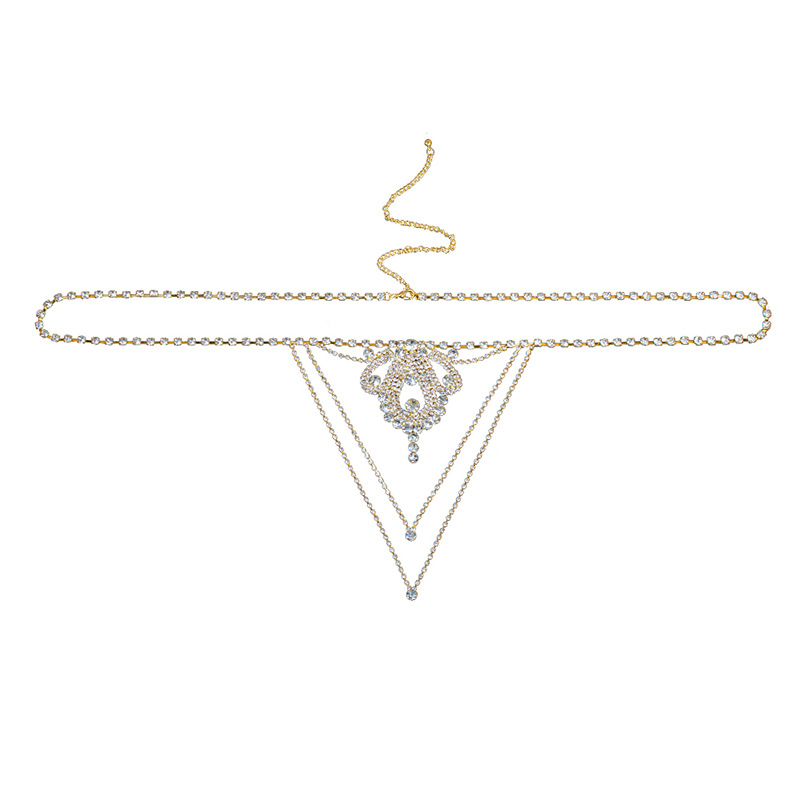 Picture of Cross-border Europe and the United States hot sexy fashion rhinestone underwear bikini shiny nightclub diamond waist accessories ladies