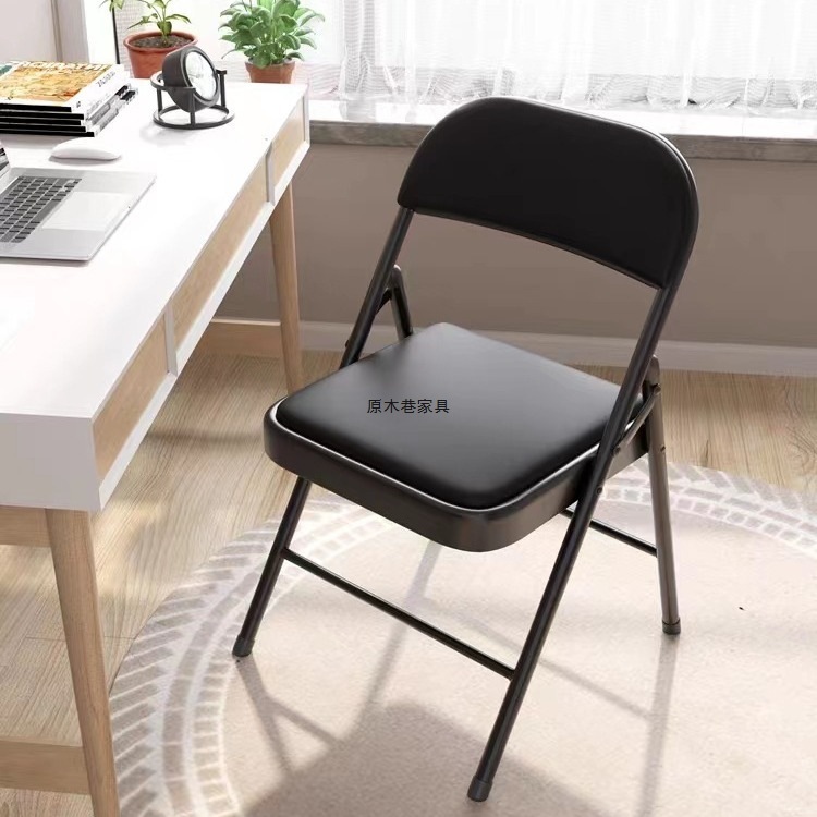 Manufacturer Wholesale Dormitory Home Simple Portable Soft Bag Backrest Computer Chair Office Training Thickened Folding Chair