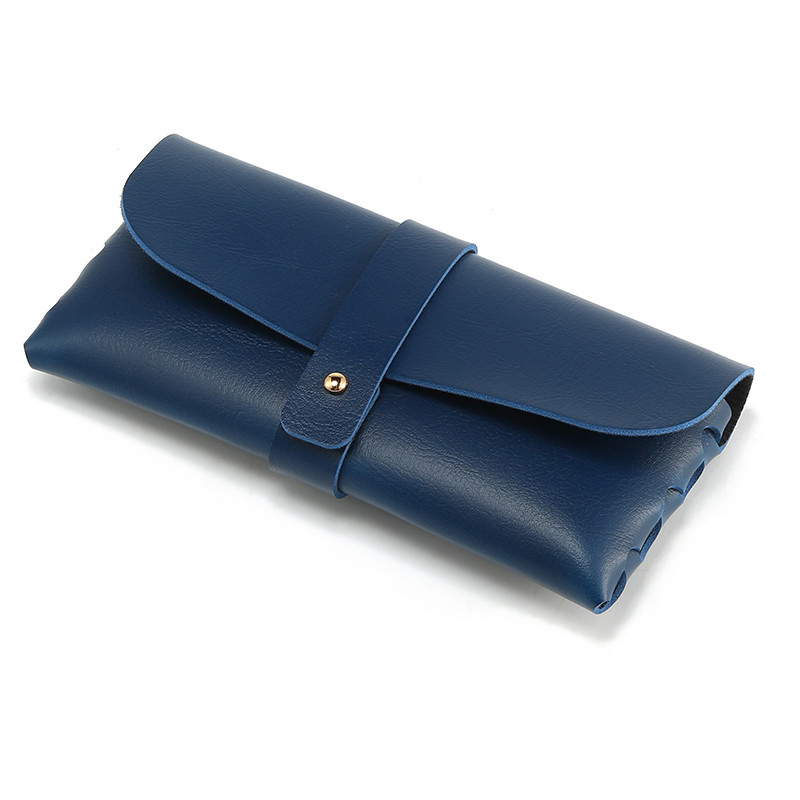 Picture of Glasses case black leather glasses case PVC nail buckle soft bag sunglasses case sunglasses case printable LOGO batch
