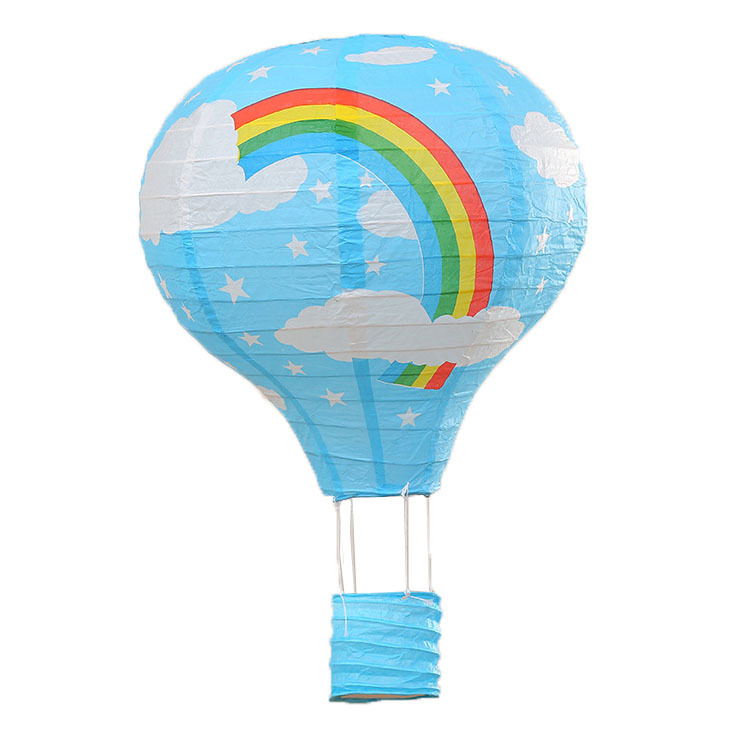 Picture of Hot Air Balloon Paper Lantern Decoration Shopping Mall Store Celebration Kindergarten Corridor Hanging Decoration Birthday Party Celebration Venue Layout