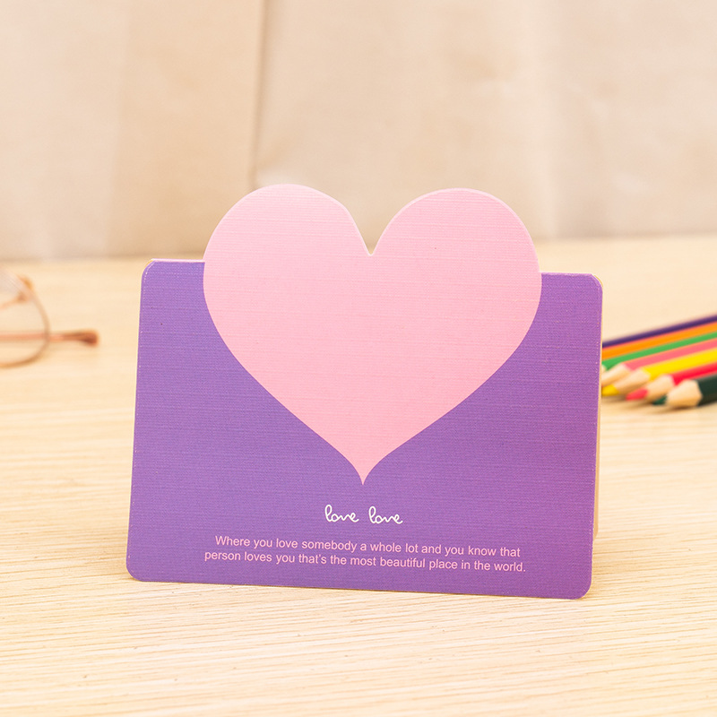 Picture of Cross-border South Korea Creative Universal Love Greeting Card Christmas Valentine's Day Small Card Birthday Tanabata Blessing Message Card