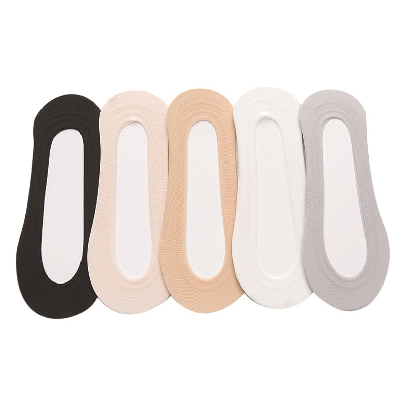 Spring and summer low-cut lace Women's Boat socks silicone non-slip Ice Silk boat Socks anti-drop invisible socks short socks for women