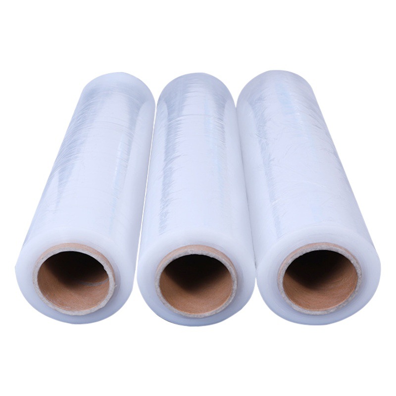 Stretching film wrapping film pe industrial plastic wrap black packaging stretch film protective plastic film large roll wholesale