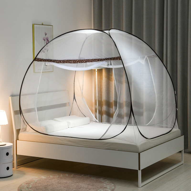 Picture of Yurt mosquito net installation-free foldable household 1.8M1.5M1.2M single door double door zipper foreign trade batch