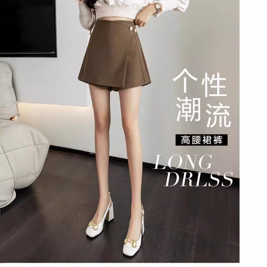 Picture of New A- line skirt women's black casual suit high waist slimming short skirt fat m anti-exposure elegant business skirt