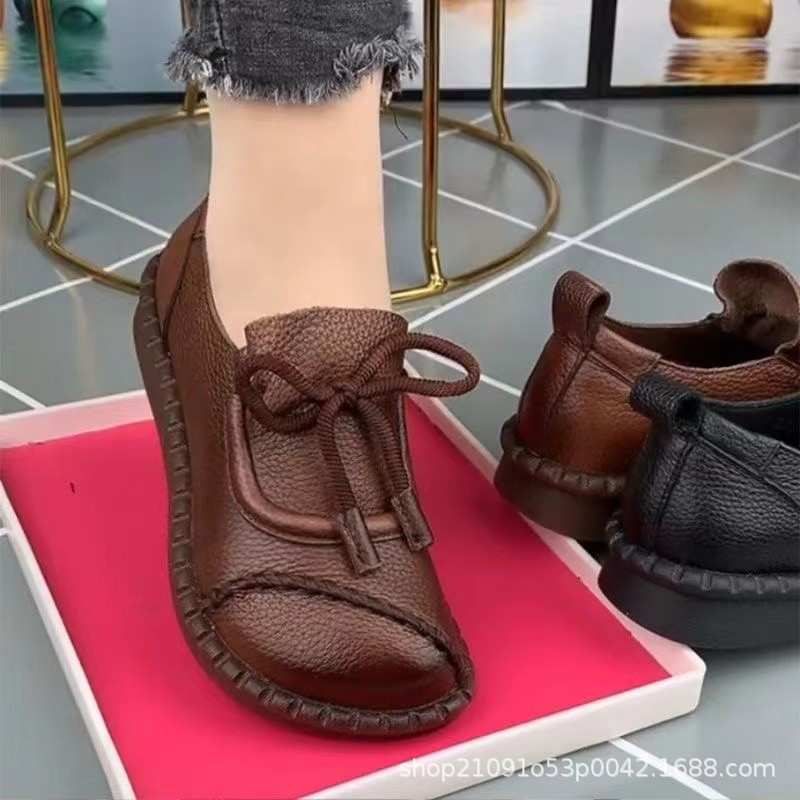 [a generation of hair] 2024 new autumn casual shoes fashion Baotou small leather shoes women wear explosions in stock