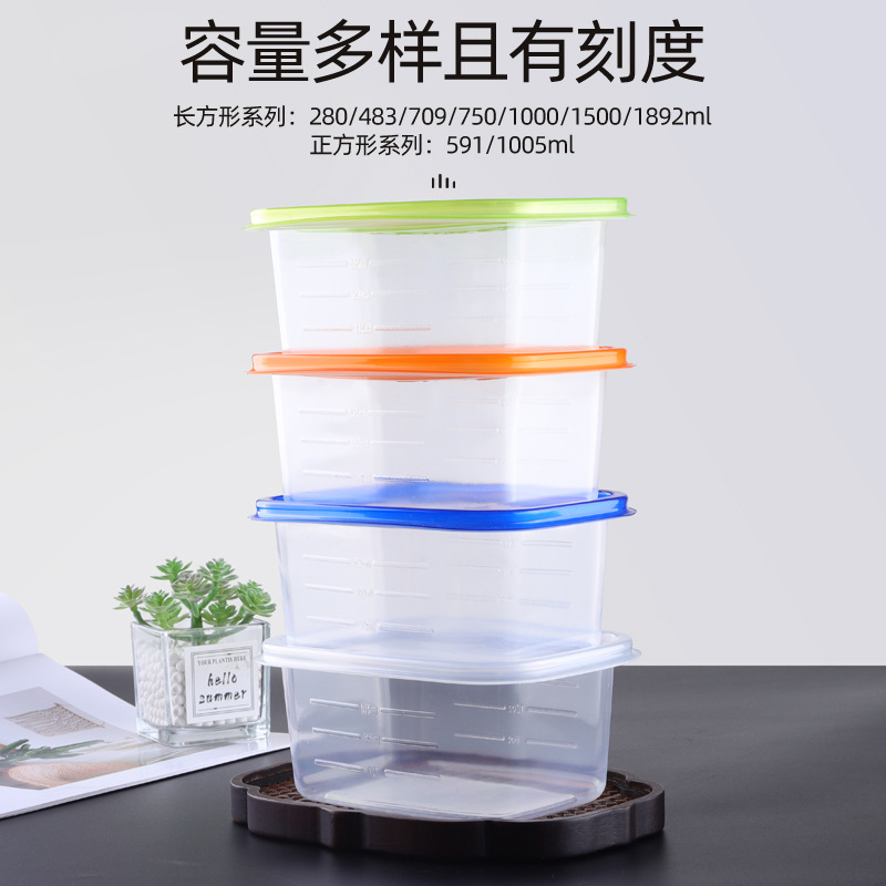 Disposable Plastic Box Rectangular Fruit Fishing Packing Box 709 Lunch Box Lunch Box Food Grade Colorful Preservation Box