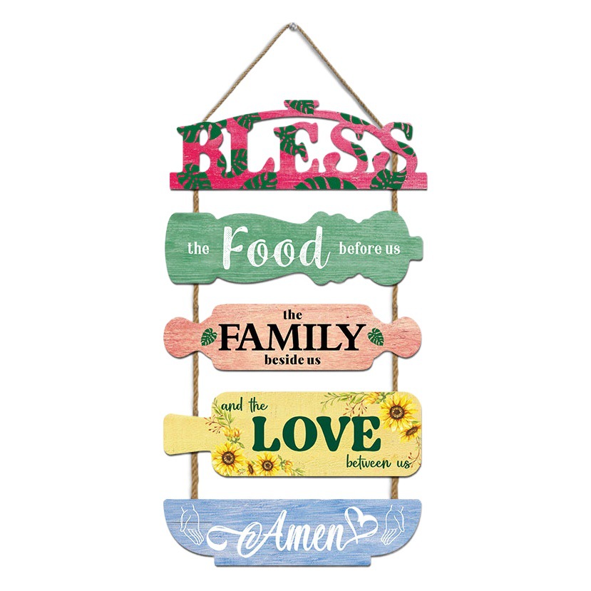 Picture of Cross-border American Country Wooden Listing Home Decoration Living Room Background Wall Decoration Wooden Plate Wooden Painting Mural Door Hanging