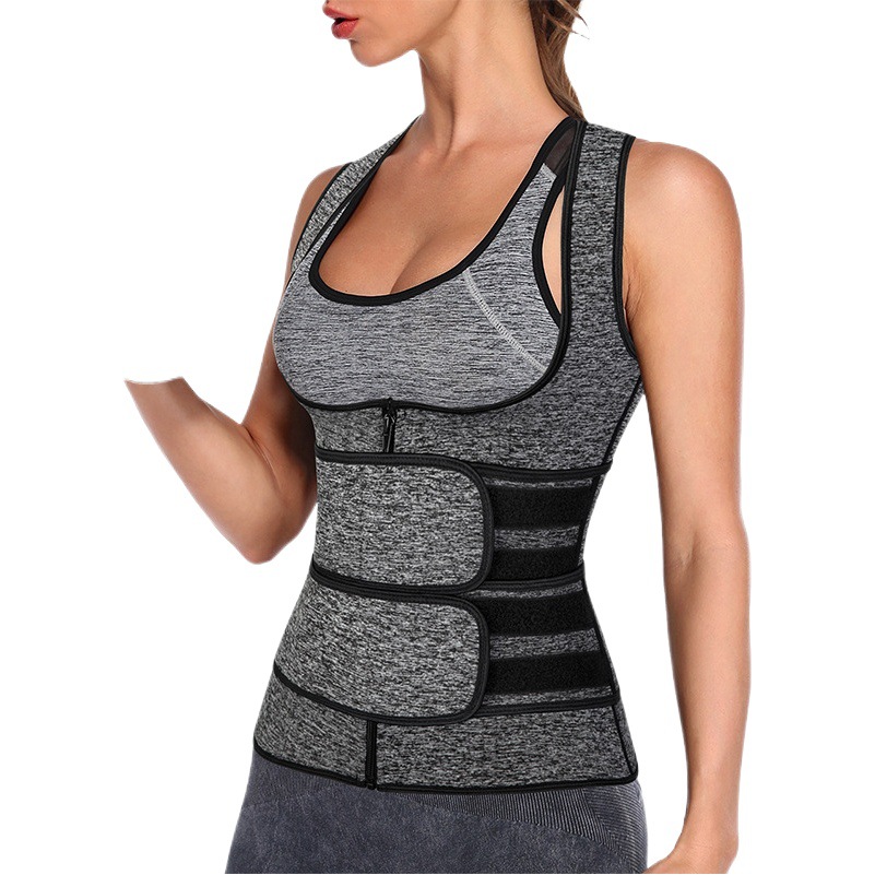 Cross-border Women's sweat-tight neoprene waist vest waist trainer fitness sauna vest girdle