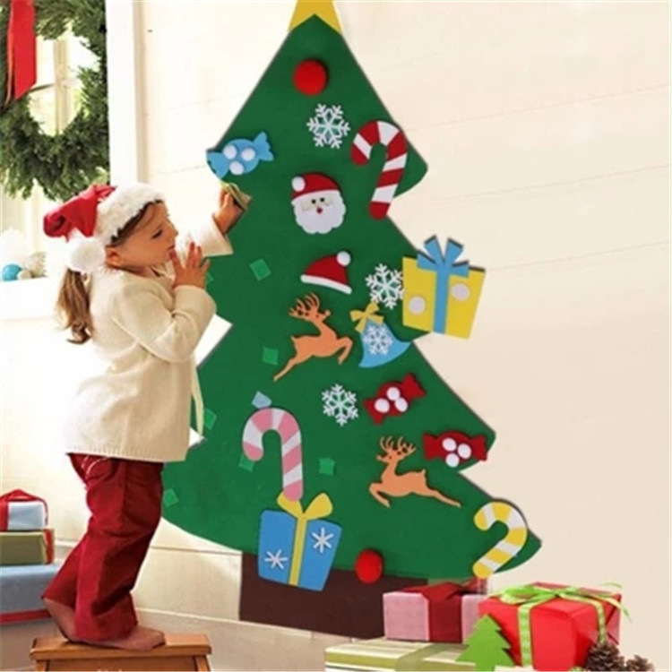 Felt Christmas Tree Non-woven Christmas Felt Decorative Pendant Creative 3D Mini Christmas Tree