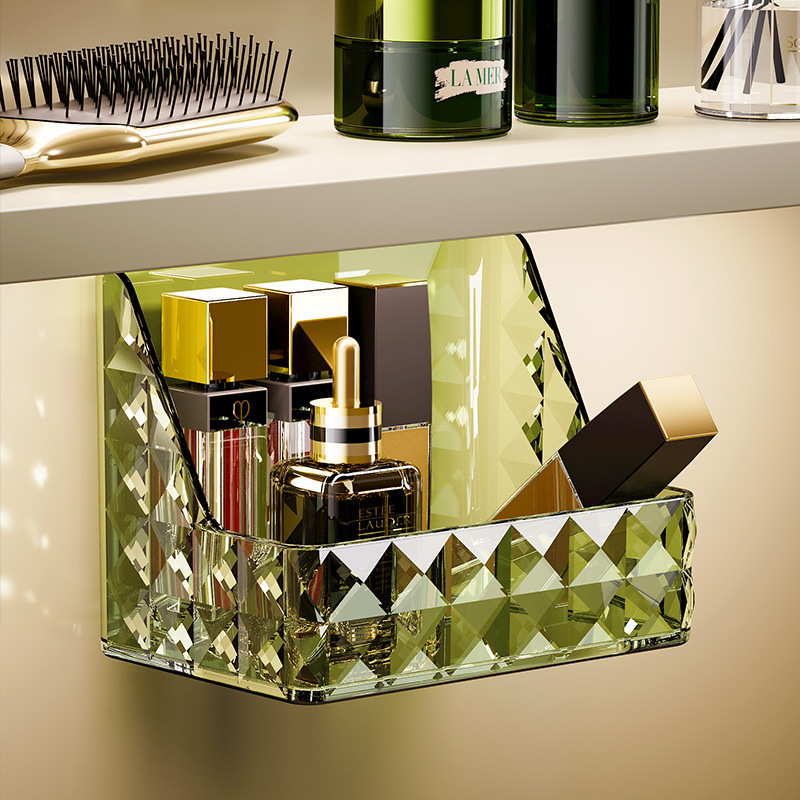 Toilet Storage Rack Light Luxury Punch-Free Wall-Mounted Bathroom Rack Wash Table Wall Cosmetics Storage Rack