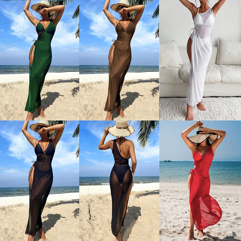 Cross-border European and American hot girl solid color split swimsuit three-piece bikini sexy pure desire beach vacation leisure swimsuit