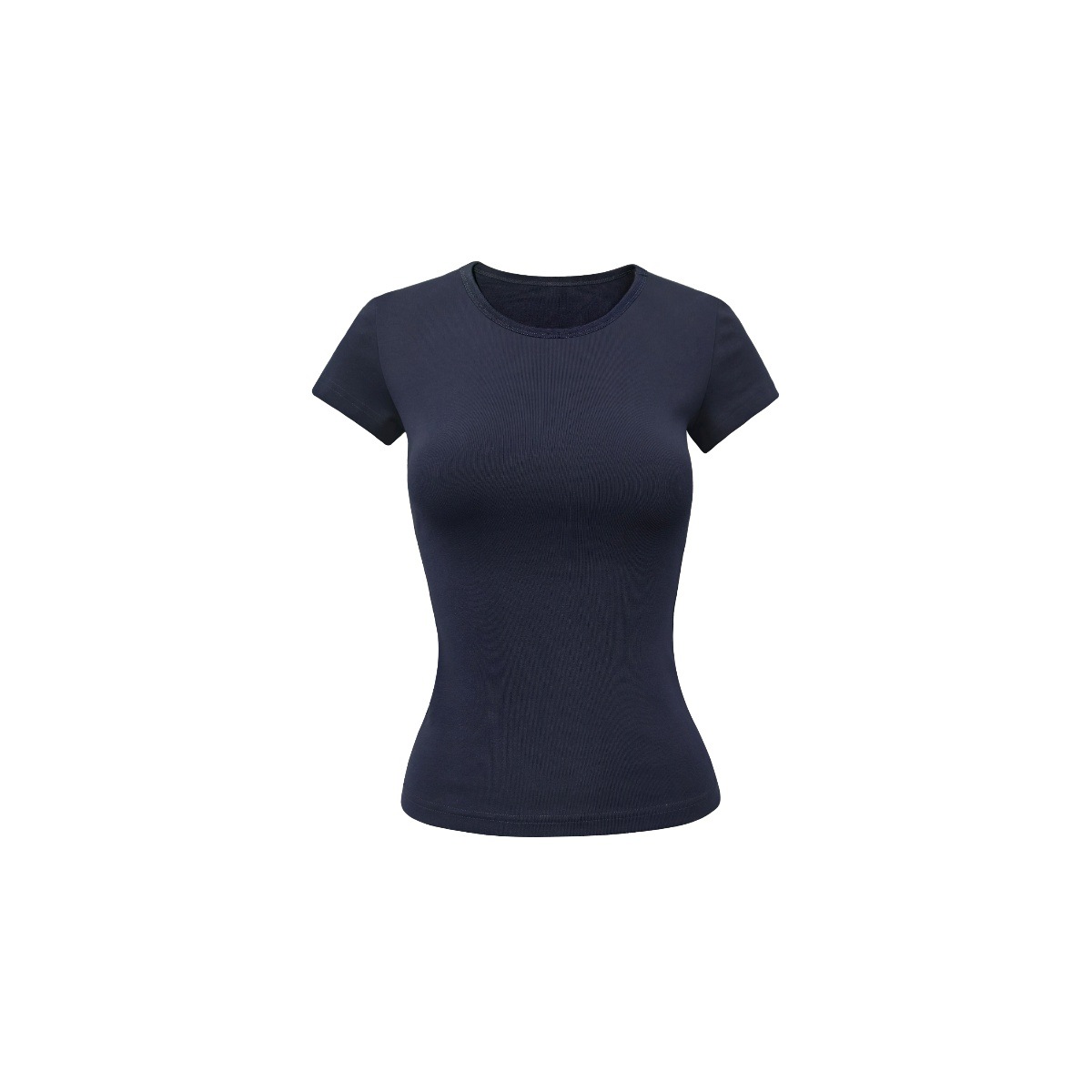 Picture of Spot Basic Elastic Modal Right Shoulder Women's Slim Sports Top American Sexy Hourglass Waist Short-Sleeved T-Shirt