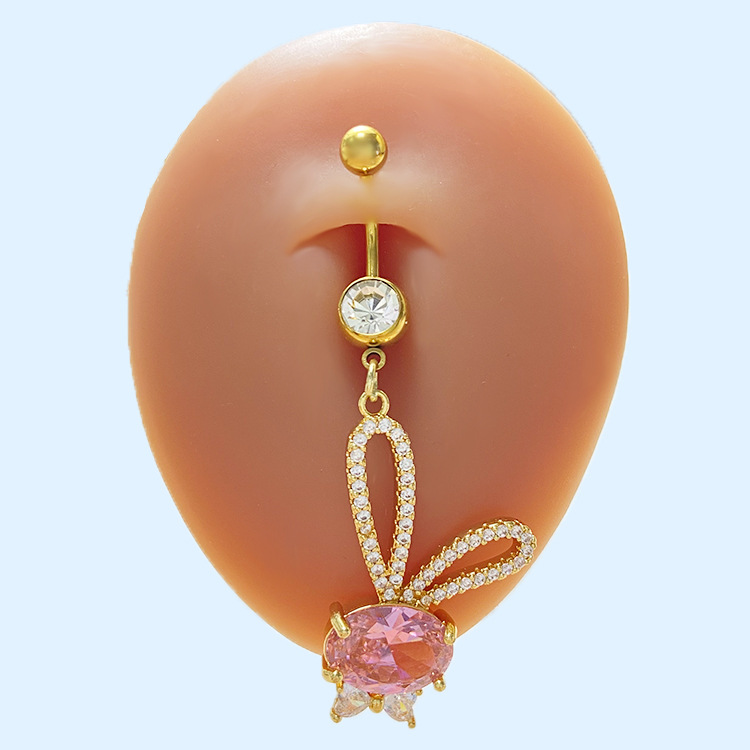 Picture of Gaibei European and American cross-border sweet cat rabbit puncture navel nail sweet cool hot girl belly button ring butterfly net red hot sale