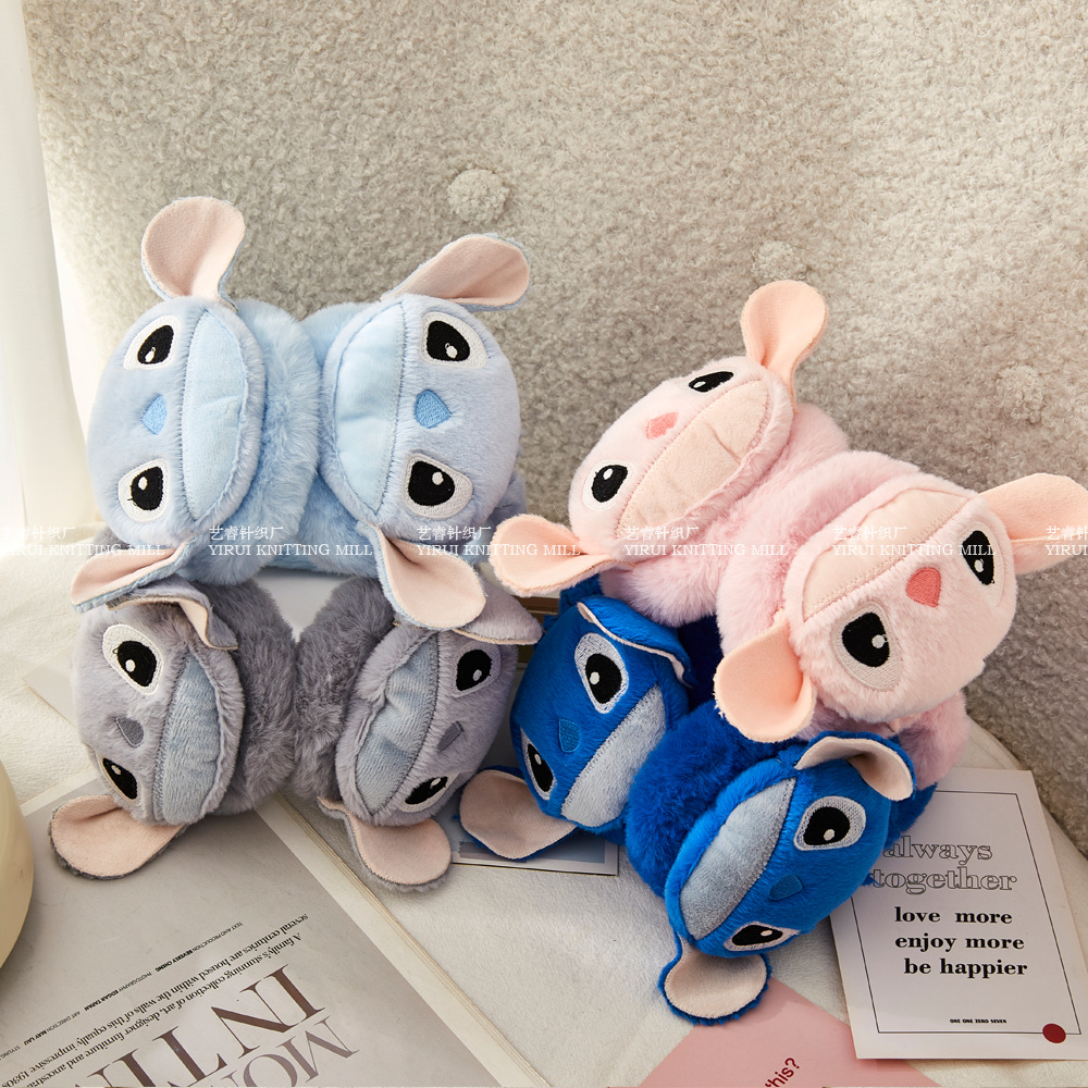 Picture of Winter Children's Cartoon Stitchai Warm Earmuffs Ear Sleeve Plush Cold-proof Anti-freeze Thickened Ear Warm Ear Protection Ear Bag