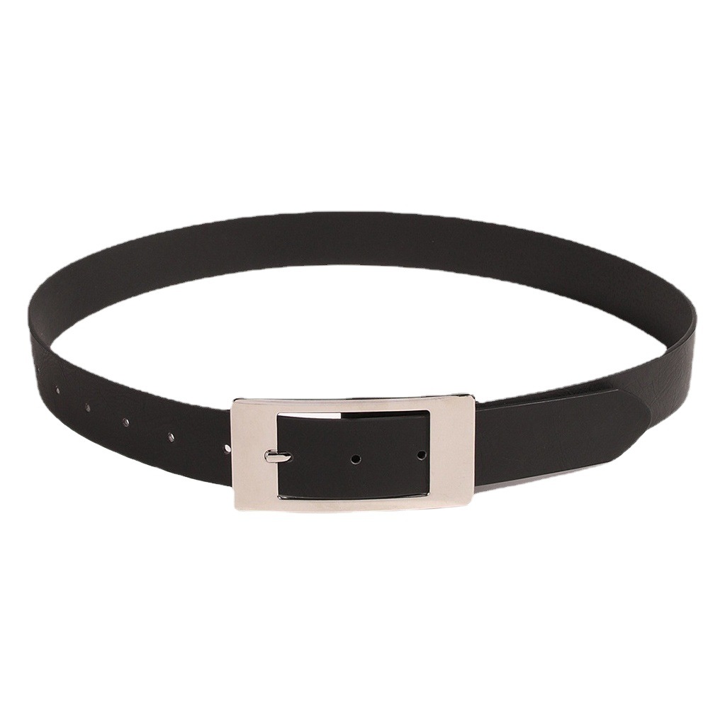 New Large Long Square Buckle Basic Flat Women's Belt PU Pin Buckle Fashion All-match Women's Belt in stock Manufacturers