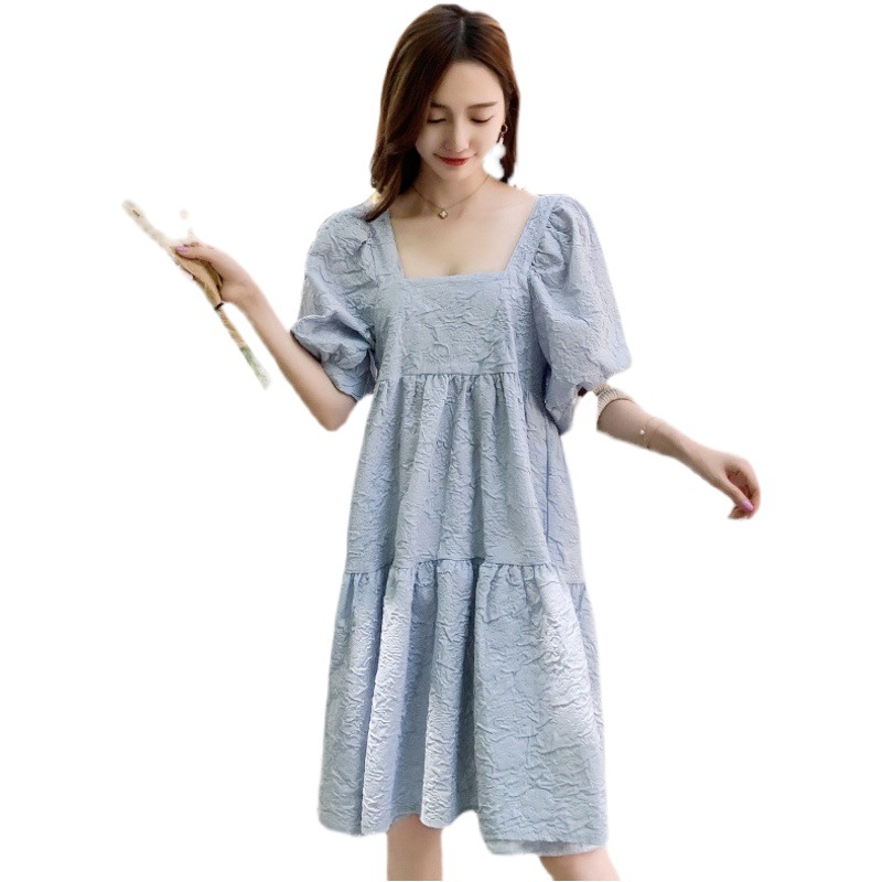 Summer Maternity Dress Short-sleeved Elegant Outer Wear dress Loose All-match plus size Fashion High-end Sense Not-to-show Top