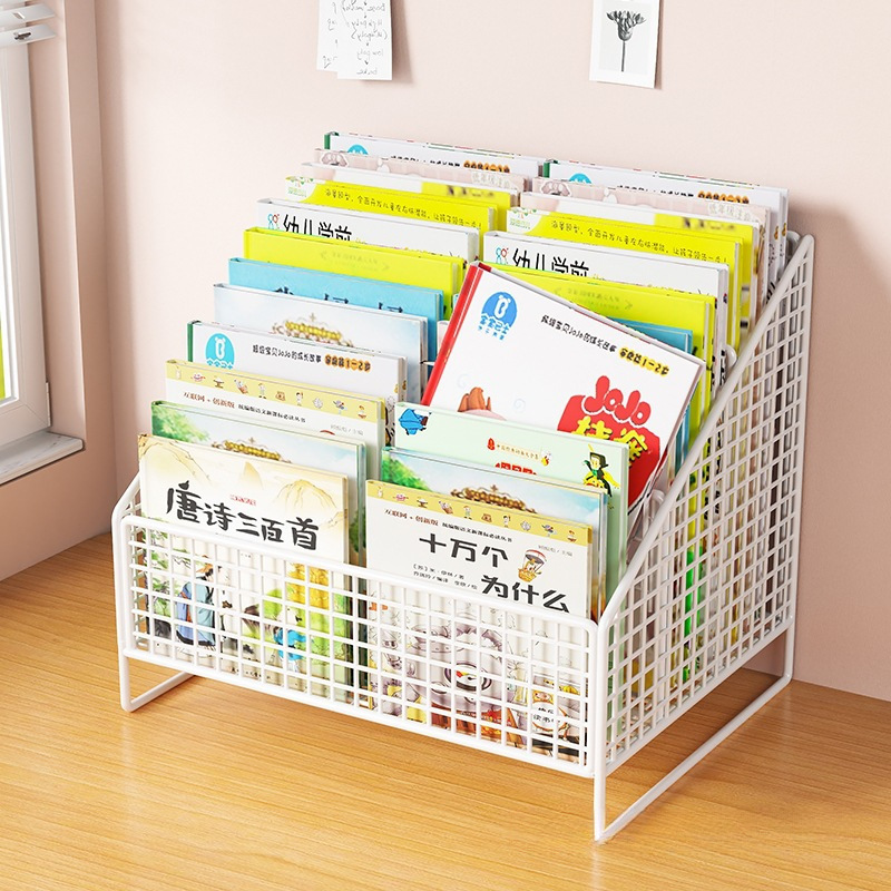 Children's bookshelf, desktop storage box, desk books, reading rack, bedside bay window, baby picture book organizer, shelf