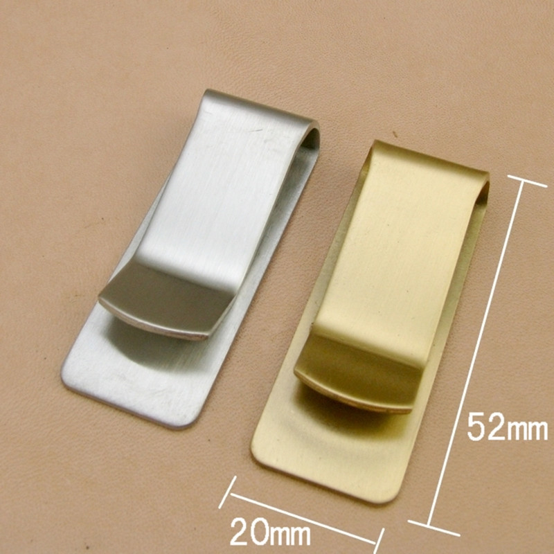 Stainless Steel Brass Wallet Metal Banknote Clip Men's Banknote Clip EDC Banknote Coin Clip Thickened