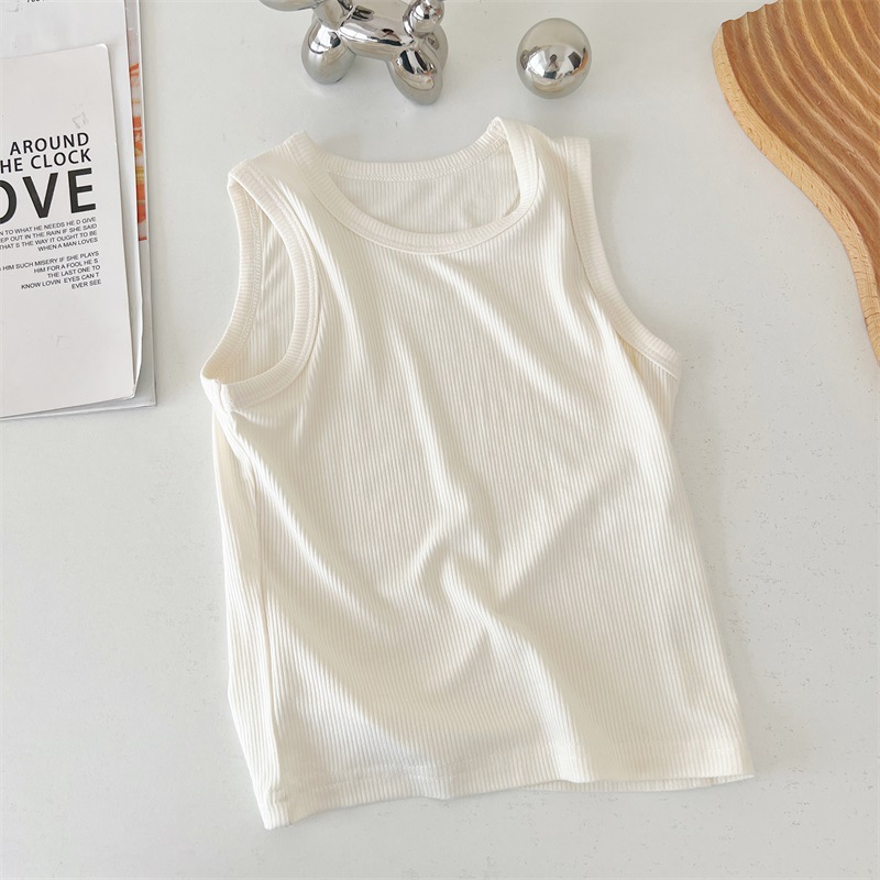 Picture of Children's Vest Modal Summer Thin Outer Wear Seamless Mask T-Shirt Baby Boys and Girls Bottoming Tops for Men
