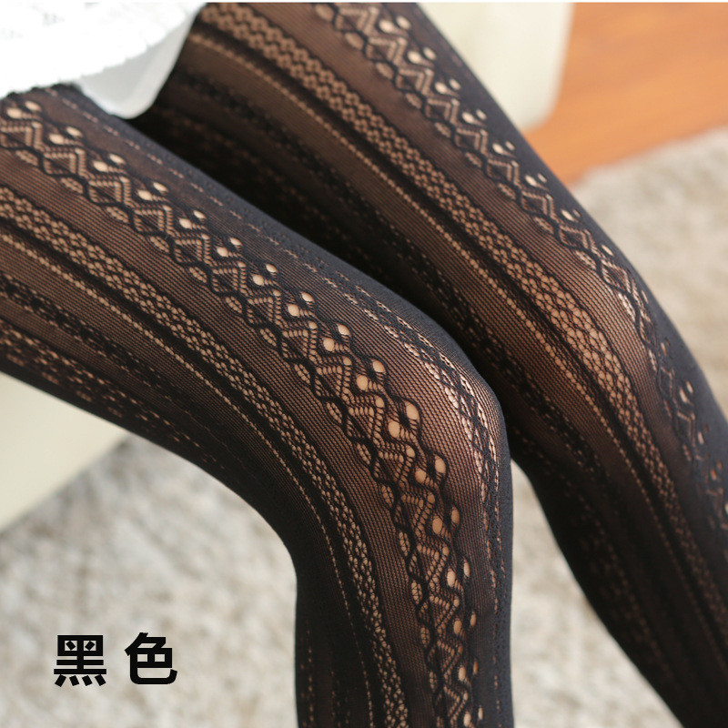 Picture of Spring and summer Sexy lolita lace stockings pantyhose women carved net stockings hollow thin bottoming lolita socks