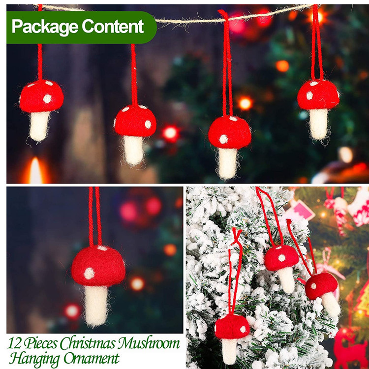 Picture of Wholesale Mushroom Decoration Christmas Mushroom Hanging Felt Mushroom Christmas Decoration Christmas Hanging Poke Mushroom