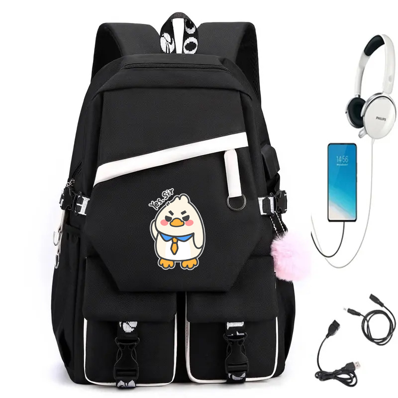 Picture of Barbara Duck Schoolbag Boys' Primary School Students Grade Three, Four to Six Cartoon Backpack Boys' Large Capacity Ultra Light Weight Reduction