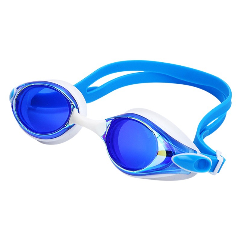 Amazon Cross-Border Swimming Goggles Pc Anti-Fog Electroplated Youth and Adult High-Definition Lens Silicone Swimming Goggles Cross-Border Hot Sale