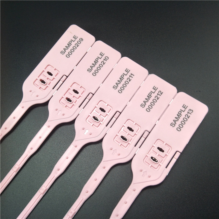 Picture of Junyue disposable double buckle plastic seal wholesale plastic seal lock anti-theft buckle high-end anti-counterfeiting plastic lead seal