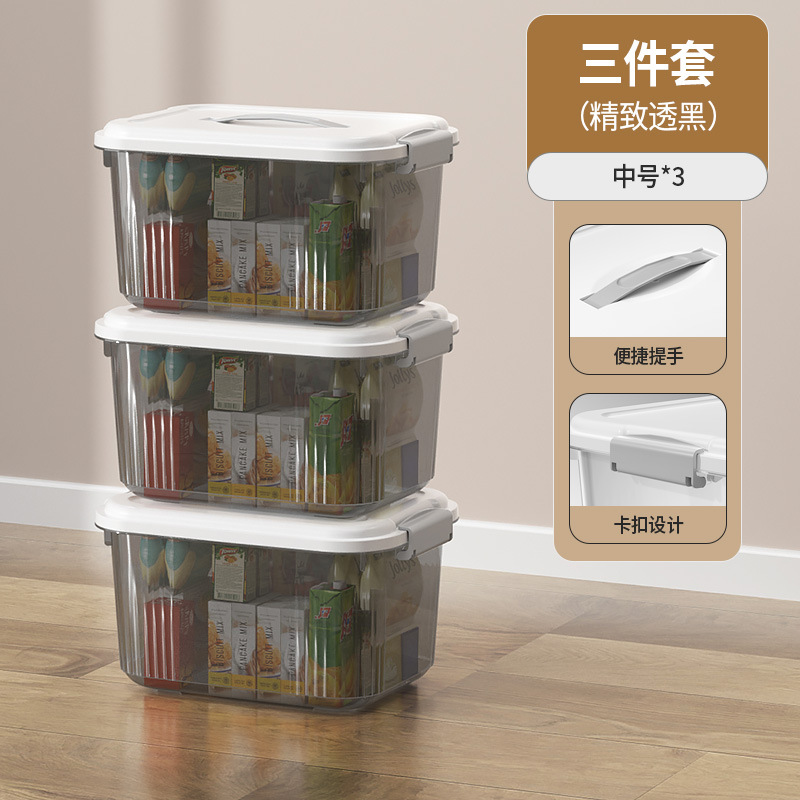 Picture of Transparent Storage Box Plastic Box with Lid Satchel Storage Box Large and Small Clothing Storage Box Organizer Box with Lid