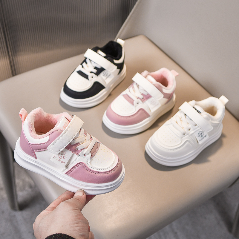 Wholesale children's shoes autumn new boys sneaker girls two cotton children's shoes winter warm children's shoes