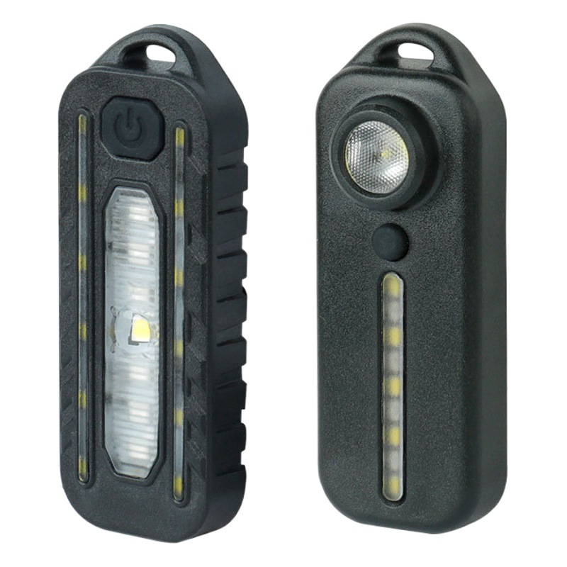 Mountain bike light taillight Type-C rechargeable outdoor pen clip backpack two-color warning light riding equipment
