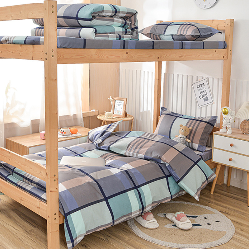 Three-Piece Quilt Cover, Fitted Bed Sheets, Six-Piece Bedding Set, Quilt Cover, Customized School Cross-Border Bedding, Cashmere Cotton