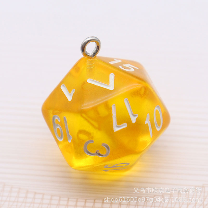 Picture of 20 Sieve Dice Transparent Solid Color Multicolor Bag Pendant Earrings Keychain DIY Accessories