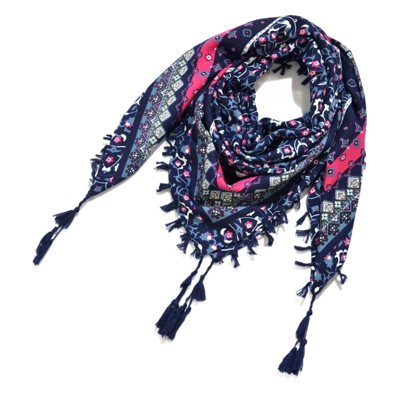 Ebay AliExpress Bohemian Women Scarf Ethnic Style Knot Tassel Scarf Jacquard Large Square