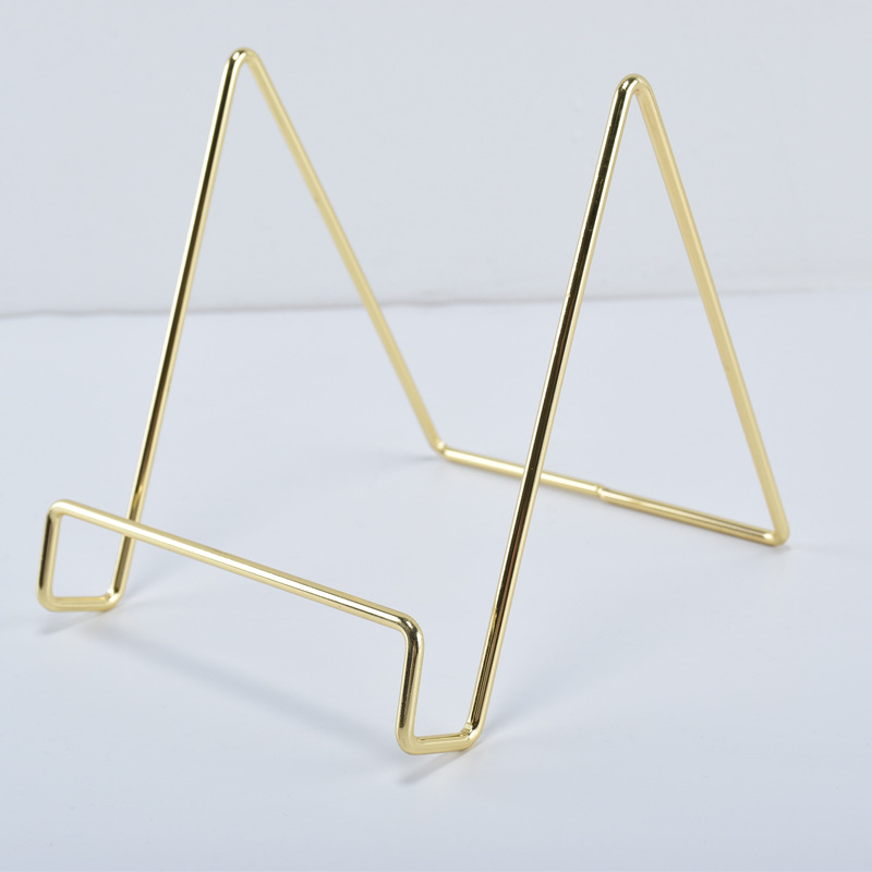 Picture of Factory wholesale simple desktop wrought iron IPAD stand metal plating CD mask display stand recipe plate rack