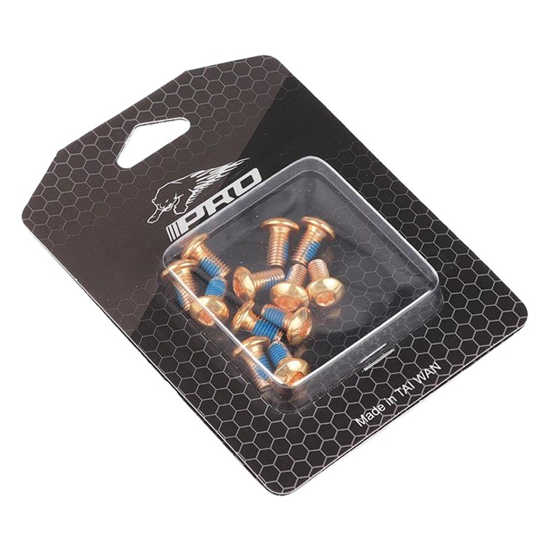 Taiwan PRO Carbon Steel Mountain road bike color disc screw M5 * 10mm disc brake T25 screw