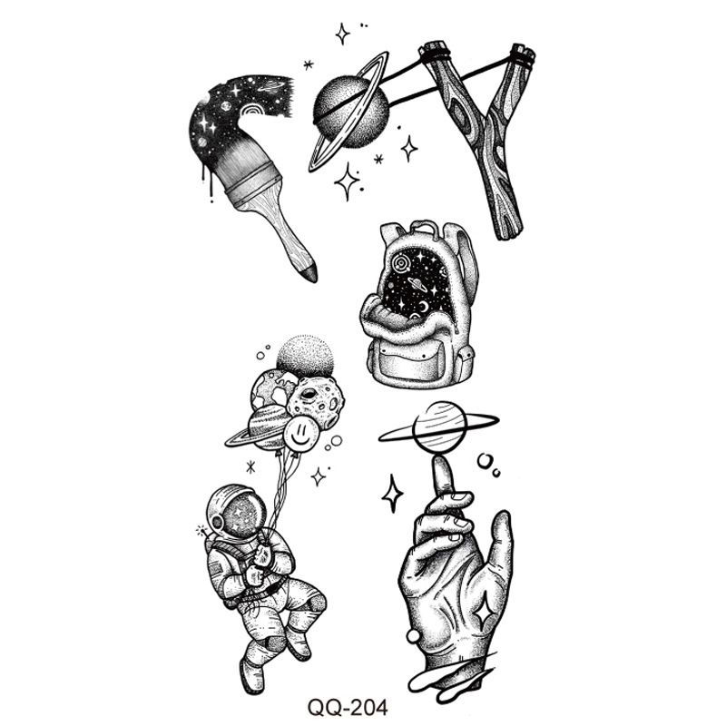 Picture of New waterproof small fresh tattoo stickers color black and white 1000 can be any combination of manufacturers wholesale