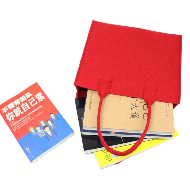 In stock supply candy color felt Bag Full Moon hand gift bag portable shopping bag wedding handbag