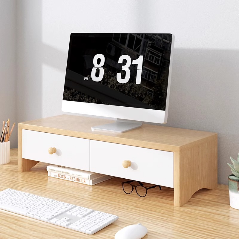Computer riser, desktop monitor raiser, office desktop storage rack, screen stand with raised rack