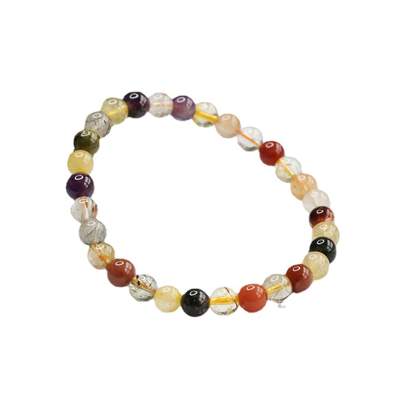 Picture of Jiyu Natural Color Hair Crystal Bracelet Fu Lu Shou Bracelet Crystal Color Treasure Factory Live Daifa CB2120606