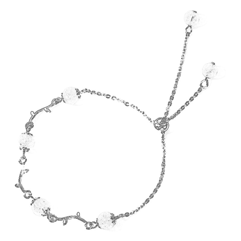 Badu Strawberry Crystal Bracelet with Peach Blossom Crystal Bracelet Women's Simple Korean-style Girlfriend Bracelet Pledge Sister Moonstone Bracelet