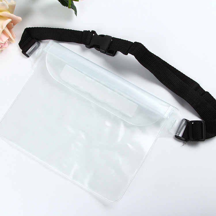 Outdoor sports waist bag drifting Beach mobile phone waterproof bag PVC three-layer sealed touch screen mobile phone waterproof waist bag