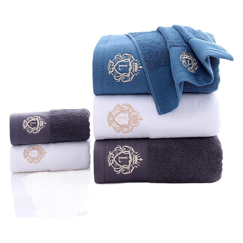 Factory wholesale high-grade hotel bath towel cotton thickened large embroidered large towel gift