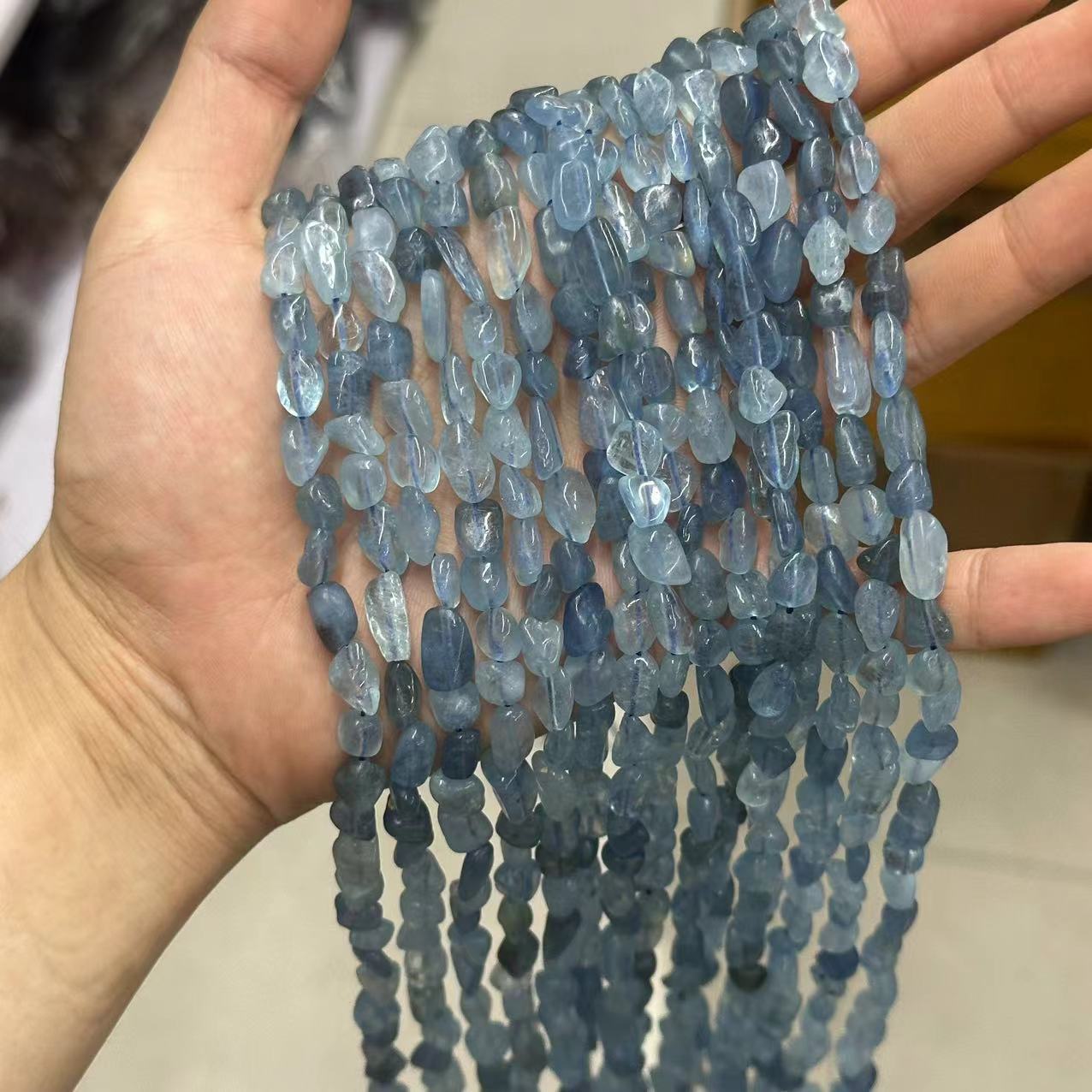 Picture of 8*10mm natural raw stone with loose beads semi-finished beads manufacturers spot wholesale jewelry accessories cross-border foreign trade