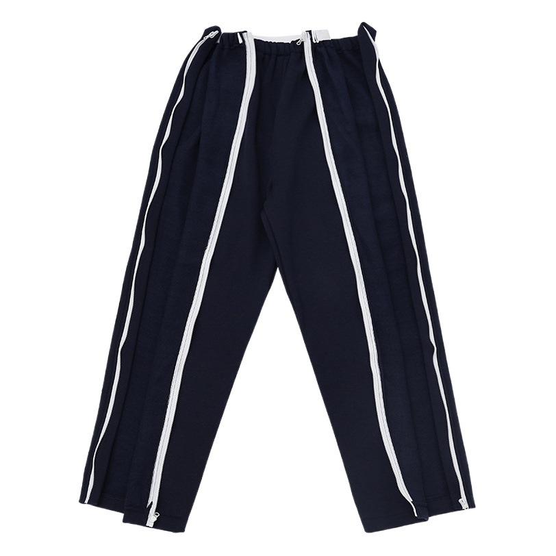Easy to Put on and Take Off Zipper Pants on Both Sides for the Elderly, Spring and Summer Thin Nursing Pants, Convenient Pants for Paralyzed Bedridden Surgery