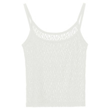 Picture of Simple All-match Seersucker Korean Style Sling Lace Hollow Sling Vest Women's Outer Wearing Comfortable Breathable Vest for Women