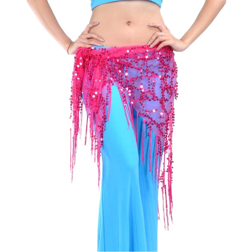 Sequin Triangle Towel Belly Dance Tassel Waist Towel Gauze Clothing Hot Selling Source Factory Primary Supply
